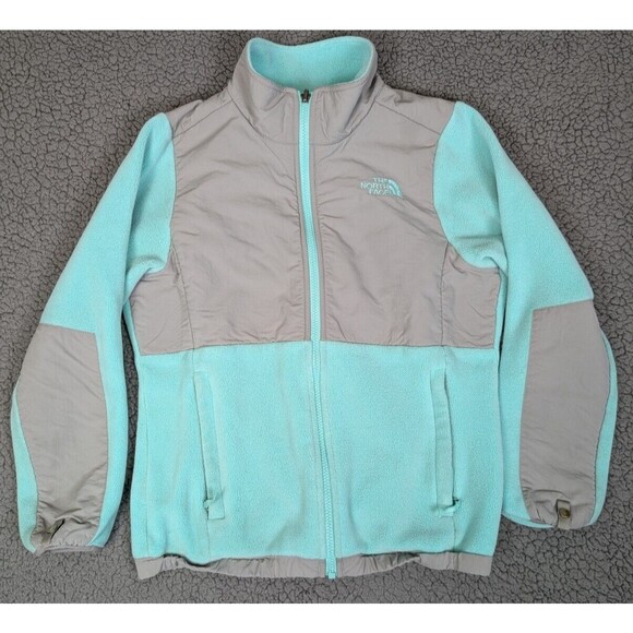 The North Face Other - The North Face Fleece Jacket Girls Sz Large 14/16 Mint Green Zip Up Pockets